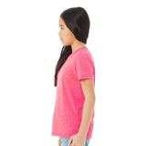 3413Y BELLA + CANVAS Youth Triblend Tee Charity Pink Triblend