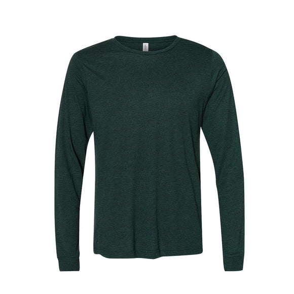 3513 BELLA + CANVAS Triblend Long Sleeve Tee Emerald Triblend