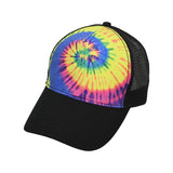 9200 Colortone Tie-Dyed 5-Panel Trucker Cap Neon Rainbow