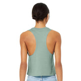 6682 BELLA + CANVAS Women's Racerback Crop Tank Heather Dusty Blue