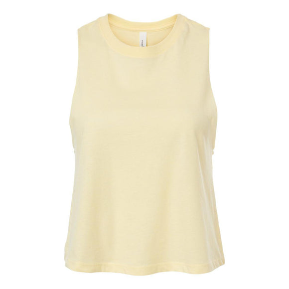 6682 BELLA + CANVAS Women's Racerback Crop Tank Heather French Vanilla