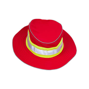 B22-24 Kishigo EV Series® Enhanced Visibility Full Brim Safari Hat Red/ Lime - B24