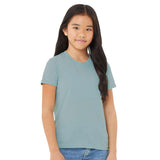 3001YCVC BELLA + CANVAS Youth CVC Jersey Tee Heather Blue Lagoon