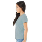 3001YCVC BELLA + CANVAS Youth CVC Jersey Tee Heather Blue Lagoon