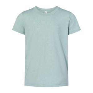 3001YCVC BELLA + CANVAS Youth CVC Jersey Tee Heather Dusty Blue