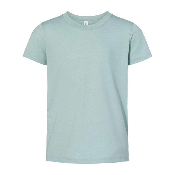 3001YCVC BELLA + CANVAS Youth CVC Jersey Tee Heather Dusty Blue