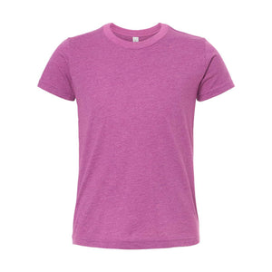 3001YCVC BELLA + CANVAS Youth CVC Jersey Tee Heather Magenta