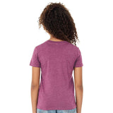 3001YCVC BELLA + CANVAS Youth CVC Jersey Tee Heather Magenta