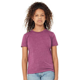 3001YCVC BELLA + CANVAS Youth CVC Jersey Tee Heather Magenta