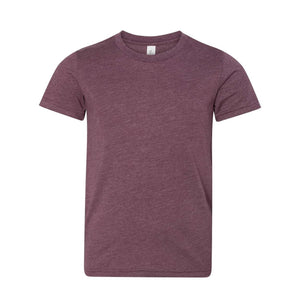 3001YCVC BELLA + CANVAS Youth CVC Jersey Tee Heather Maroon