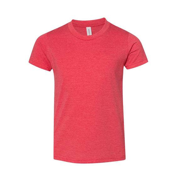 3001YCVC BELLA + CANVAS Youth CVC Jersey Tee Heather Red