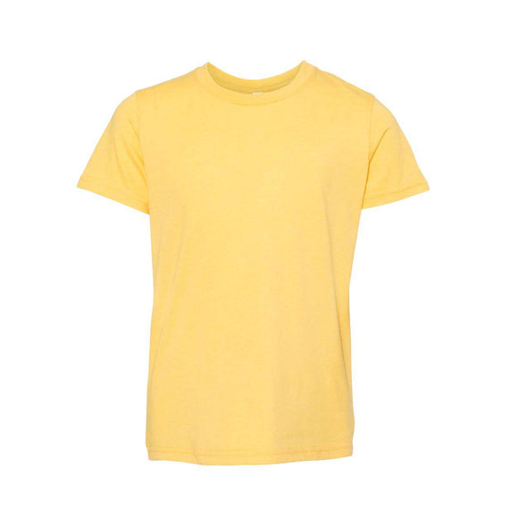 3001YCVC BELLA + CANVAS Youth CVC Jersey Tee Heather Yellow Gold