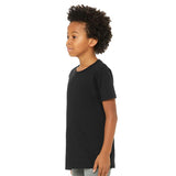 3001YCVC BELLA + CANVAS Youth CVC Jersey Tee Solid Black Blend