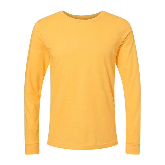 3501CVC BELLA + CANVAS Heather CVC Long Sleeve Tee Heather Yellow Gold