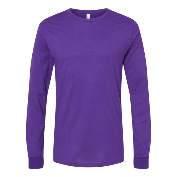 3501 BELLA + CANVAS Unisex Jersey Long Sleeve Tee Team Purple