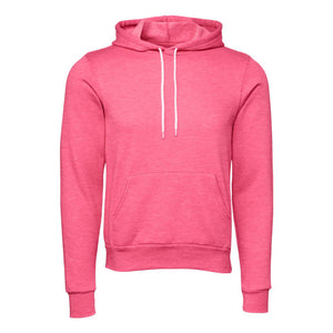 3719 BELLA + CANVAS Sponge Fleece Hoodie Heather Charity Pink