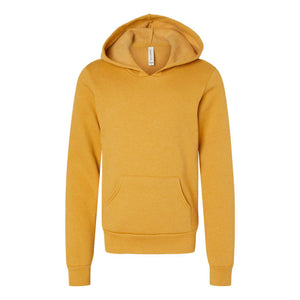 3719Y BELLA + CANVAS Youth Sponge Fleece Hoodie Heather Mustard