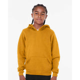 3719Y BELLA + CANVAS Youth Sponge Fleece Hoodie Heather Mustard