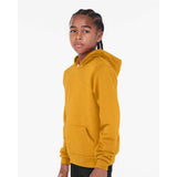 3719Y BELLA + CANVAS Youth Sponge Fleece Hoodie Heather Mustard