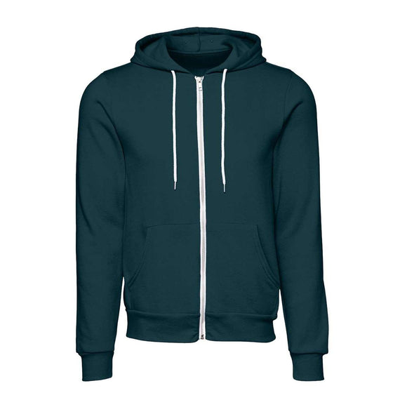 3739 BELLA + CANVAS Sponge Fleece Full-Zip Hoodie Atlantic