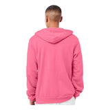 3739 BELLA + CANVAS Sponge Fleece Full-Zip Hoodie Heather Charity Pink