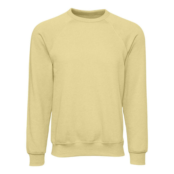 3901 BELLA + CANVAS Sponge Fleece Raglan Crewneck Sweatshirt French Vanilla