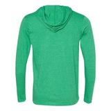 987 Gildan Softstyle® Lightweight Hooded Long Sleeve T-Shirt Heather Green/ Neon Yellow