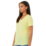 6415 BELLA + CANVAS Women's Relaxed Triblend Short Sleeve V-Neck Tee Pale Yellow Triblend