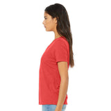 6415 BELLA + CANVAS Women's Relaxed Triblend Short Sleeve V-Neck Tee Red Triblend