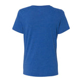 6415 BELLA + CANVAS Women's Relaxed Triblend Short Sleeve V-Neck Tee True Royal Triblend