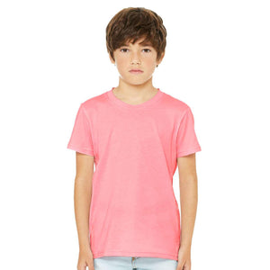 3001YCVC BELLA + CANVAS Youth CVC Jersey Tee Neon Pink