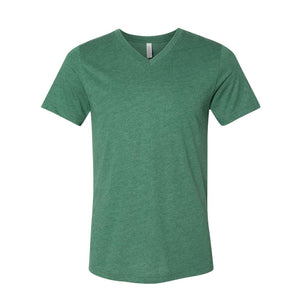 3005CVC BELLA + CANVAS Heather CVC V-Neck Tee Heather Grass Green