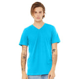 3005CVC BELLA + CANVAS Heather CVC V-Neck Tee Neon Blue