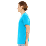 3005CVC BELLA + CANVAS Heather CVC V-Neck Tee Neon Blue