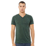 3655 BELLA + CANVAS Textured Jersey V-Neck Tee Forest Marble