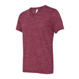 3655 BELLA + CANVAS Textured Jersey V-Neck Tee Maroon Marble