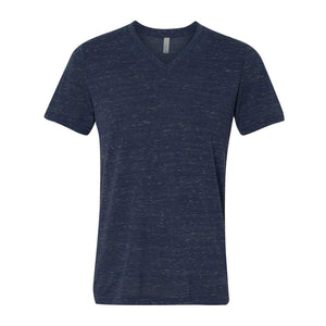 3655 BELLA + CANVAS Textured Jersey V-Neck Tee Navy Marble