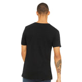 3655 BELLA + CANVAS Textured Jersey V-Neck Tee Solid Black Slub