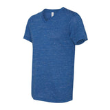 3655 BELLA + CANVAS Textured Jersey V-Neck Tee True Royal Marble