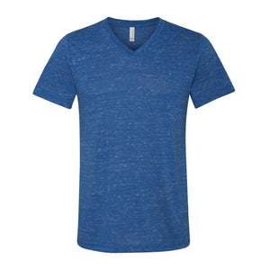 3655 BELLA + CANVAS Textured Jersey V-Neck Tee True Royal Marble