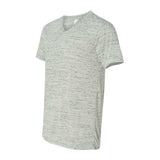 3655 BELLA + CANVAS Textured Jersey V-Neck Tee White Marble