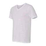 3655 BELLA + CANVAS Textured Jersey V-Neck Tee White Slub