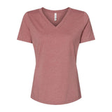 6405CVC BELLA + CANVAS Women's Relaxed Heather CVC V-Neck Tee Heather Mauve