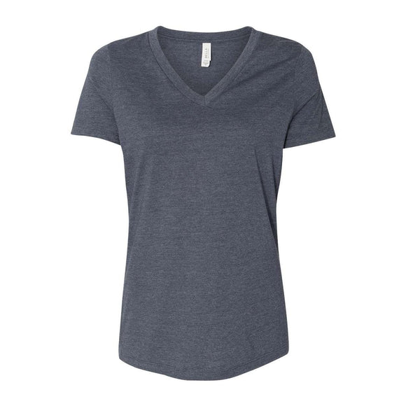 6405CVC BELLA + CANVAS Women's Relaxed Heather CVC V-Neck Tee Heather Navy