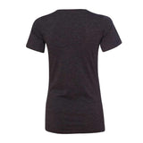 6415 BELLA + CANVAS Women's Relaxed Triblend Short Sleeve V-Neck Tee Charcoal Black Triblend