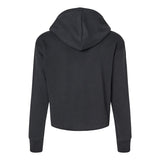 9384 Next Level Women's Laguna Sueded Raw Edge Crop Hoodie Black