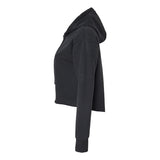 9384 Next Level Women's Laguna Sueded Raw Edge Crop Hoodie Black