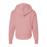 9384 Next Level Women's Laguna Sueded Raw Edge Crop Hoodie Desert Pink