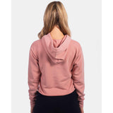 9384 Next Level Women's Laguna Sueded Raw Edge Crop Hoodie Desert Pink