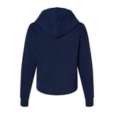 9384 Next Level Women's Laguna Sueded Raw Edge Crop Hoodie Midnight Navy